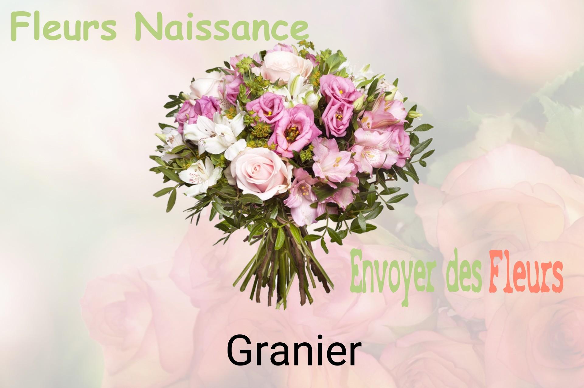 Bouquet de fleurs de naissance livré à Granier